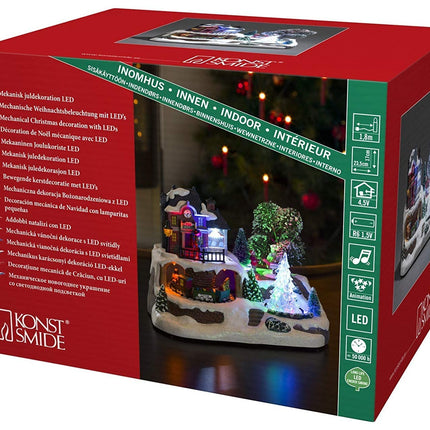 Konstsmide LED-dekoratsioon rongijaamale 8 rööpaga RGB, 3446-000EE, valge lakitud