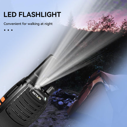 Retevis H777 kahesuunaline raadiosaatja, PMR-raadiosaatja (3 tk) komplekt, litsentsivabad kahesuunalised raadiosaatjad, vastupidav, USB-C ja USB laadimisjaam, LED-tulega pihuraadio ja hädaolukorra hoiatustega perele, telkimiseks (3)