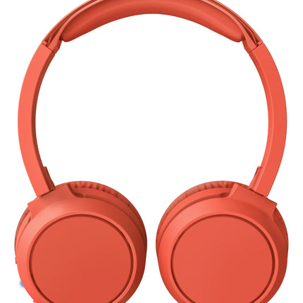 PHILIPS Audio TAH4205RD/00 kõrvaklapid bassivõimendi nupuga (Bluetooth, 29 tundi mänguaega, kiirlaadimine, müraisolatsioon, kokkupandav), punased