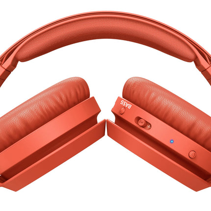 PHILIPS Audio TAH4205RD/00 kõrvaklapid bassivõimendi nupuga (Bluetooth, 29 tundi mänguaega, kiirlaadimine, müraisolatsioon, kokkupandav), punased