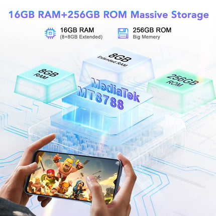 CUBOT P80 – 6,5-tolline FHD+ nutitelefon, 8 GB ja 256 GB, 48 MP kolmekordne kaamera, 5200 mAh aku, Android 13, kaheksatuumaline protsessor, lilla värv