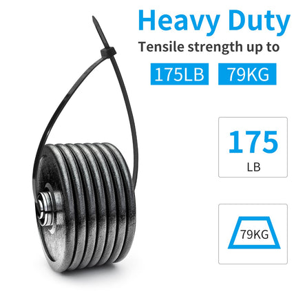 XINGO 100 pieces cable ties black, 500 mm x 9 mm wide cable ties, tensile strength 80KG, UV-resistant cable ties long set, large cable ties for cable management