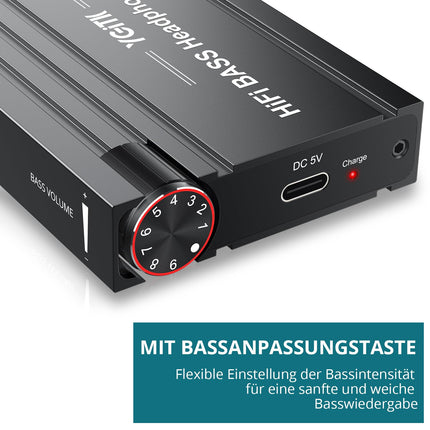 YGiTK kõrvaklapivõimendi kaasaskantav BASS HiFi kõrvaklapivõimendi, 3,5 mm stereoheli väljund, 16–600 Ω laetav kõrvaklapivõimendi MP3/MP4/telefonide/arvutite kõrvaklappide jaoks