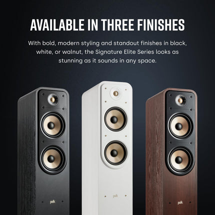Polk Audio Signature Elite ES55 kõrgresolutsiooniga HiFi põrandakõlar kodukinole, Hi-Res sertifitseeritud, ühildub Dolby Atmose ja DTS:X-ga (1 tk), must, SIGS55ELBK