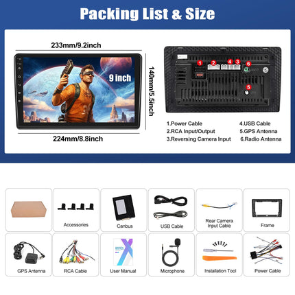 [2+64G] SIXWIN Android 13 autoraadio Ducato 3/Peugeot Boxer 2/Citroen Jumper 2 2011-2022 koos Carplay/Android Auto/Mirrorlinkiga, 9-tolline mahtuvuslik puuteekraan, mis toetab WiFi/GPS/FM/Bluetooth/SWC-d