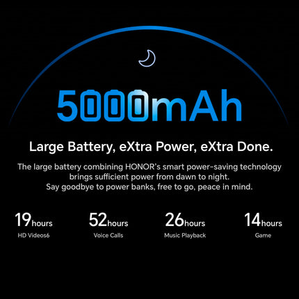 HONOR 70 Lite, nutitelefon 5G, 4GB+128GB, 6,5" 90Hz FullView ekraan, 5000mAh, Android 12, kahe SIM-kaardiga, südaöömust