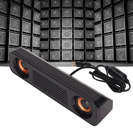 KIMISS juhtmega heliriba subwooferiga, ABS, juhtmega kõlar, HiFi stereo subwoofer, USB toide, 3,5 mm pistik, kaasaskantav pikk