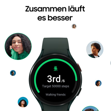 Samsung Galaxy Watch4, ümmargune Bluetooth nutikell, Wear OS, aktiivsusmonitor, 44 mm, hõbedane, sisaldab 36-kuulist tootjagarantiid [välja arvatud Amazonis]