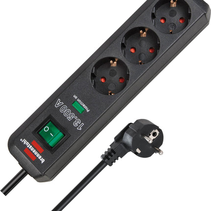 Brennenstuhl Premium-Protect-Line, 6-suunaline pikendusjuhe ülepingekaitsega 60 000 A ja Eco-Line, 3-suunaline pikendusjuhe ülepingekaitsega (1,5 m kaabel), antratsiithall