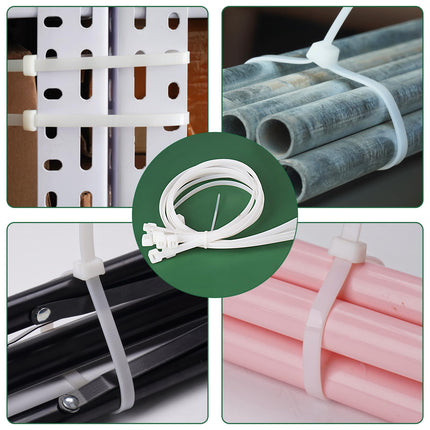 Cable Ties Extra Long White 600mm x 8.8mm Strong Large Cable Ties, 50 Pack Industrial Durable Strong Wire Ties for Tying Fences, Awnings, Tying Branches and Plants