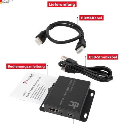 FeinTech AX110 HDMI 2.1 eARC heliekstraktori muundur HDMI-eARC-ga teleritele