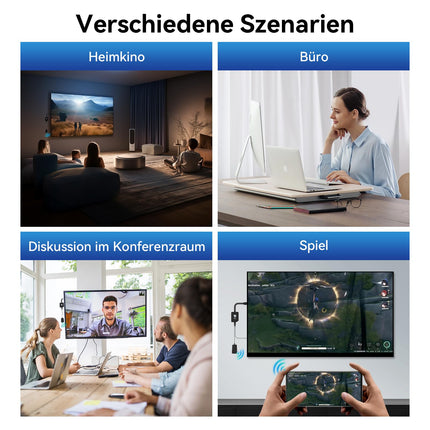 Wireless Display Dongle, 4K/5G Miracast HDMI Dongle, Seamless Streaming with 5G Support Compatible with iPhone/iPad/Android/iOS to TV/Monitor, Supports Miracast, DLNA, Airplay
