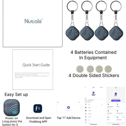 Nutale Findthing Key Finder Find Keys with App Bluetooth, iOS and Android, Community Search Function, Item Tracker Support Remote Control Good idea for your lost items