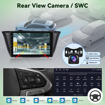 2G+64G Android autoraadio IVECO Daily 2014-2021 mudelile, juhtmevaba Carplay ja Android Auto, 9-tollise puutetundliku ekraaniga raadio WiFi/GPS/Bluetooth/EQ/FM RDS raadioga, tahavaatekaameraga ja mikrofoniga
