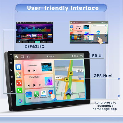 Hikity 8-tuumaline 4+64GB Android 15 autoraadio Toyota Corolla Verso 2004-2009 raadio juhtmevaba CarPlay Android Auto Bluetooth vabakäesüsteem 9-tolline ekraan GPS WiFi DSP FM