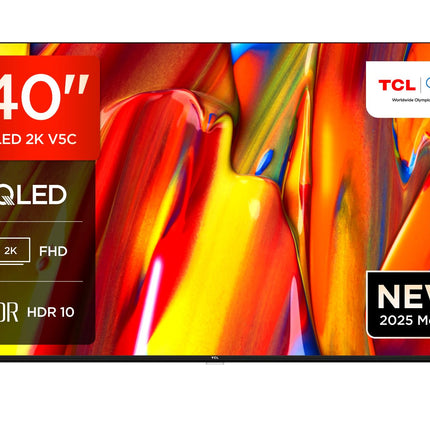 TCL 40V5C - 40" Full HD Smart QLED Direct LED TV with Android TV &amp; HDR - Compatible with Google Cast &amp; Google Home, Slim Design