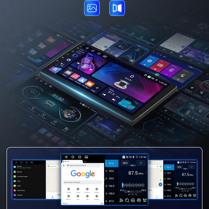 4G+64G Wireless Carplay Android 13 Car Radio 2 Din with Wireless Android Auto GPS Navigation WiFi 10.1 Inch Touchscreen Car Radio with Mirror Link Bluetooth FM/RDS Radio 32 EQ Steering Wheel Control Rear View Camera