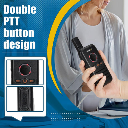 Retevis RB645 laetav raadiosaatja, PMR446 pihuarvuti kahesuunaline raadiosaatja, kahekordne PTT-raadio, USB C VOX käed-vabad seadmed, professionaalne perereiside raadiosaatja telkimiseks (2 tk, must)