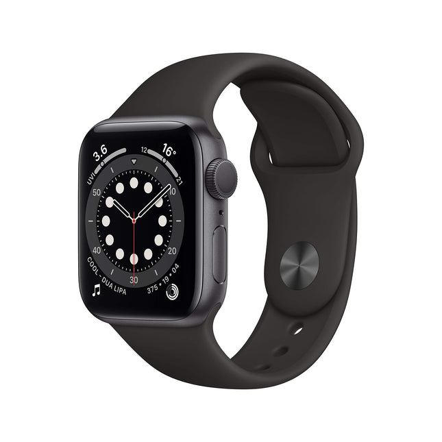 Apple Watch Series 6 (GPS, 40MM) Space Gray Aluminum Case with Black Sport Band (Refurbished)