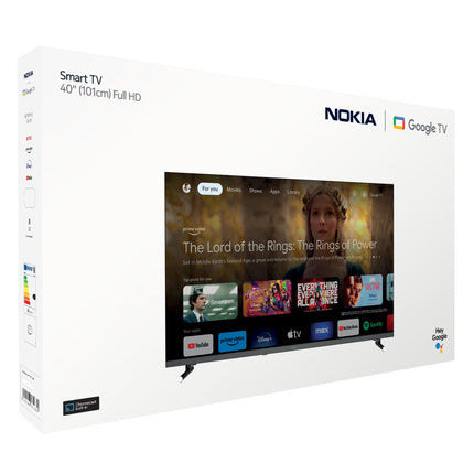 Nokia 40-tolline (101 cm) Google TV FHD (WLAN, kolmekordne tuuner DVB-C/S2/T2) – FN40GE320-2023