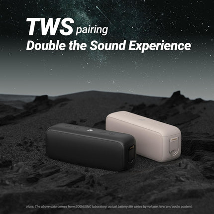 BOGASING G6 Portable Bluetooth Speaker, 30W Music Box with Powerful Sound, 35h Battery, EQ, IPX6 Water Protection, USB, TF, AUX, Wireless Speaker Boxes Bluetooth Box with Microphone (Black)