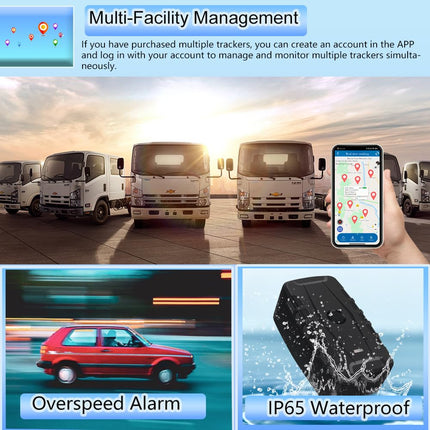 TKMARS TK918 4G GPS Tracker 20000mAh Long Battery Life, No Subscription, Magnetic, Waterproof IP67, Real-time Tracking Locator for Car, Multiple Alarm Modes with Free App