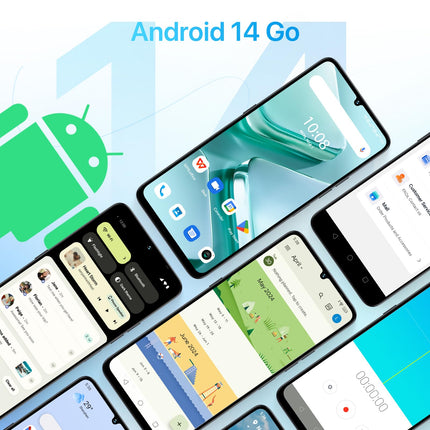 UMIDIGI G9A nutitelefon, Android 14 Go mobiiltelefon ilma lepinguta, 8GB+64GB/1TB mobiiltelefon, 6,75-tolline HD-ekraan, 4G kahe SIM-kaardiga lukustamata mobiiltelefonid, kaheksatuumaline protsessor, 13MP+8MP kaamera/5000mAh aku - must