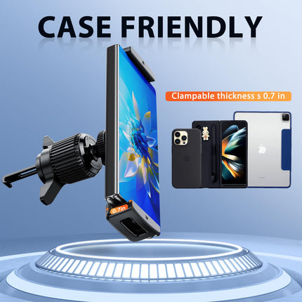 xuenair Z Fold 5 autohoidik, [360° pööratav ja kindlalt paigas ning ei kuku kunagi maha] ventilatsiooniavaga tahvelarvuti hoidik autosse, iPad Mini autohoidik Samsung Z Fold 6 5 4 3 iPhone Google Motorola LTC telefonidele