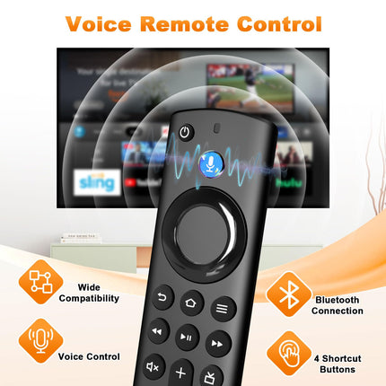 Replacement Voice Remote Control (3rd Gen) with Voice Function for Smart TV (2nd Gen/3rd Gen/Lite/HD), for Smart TV Cube (2nd Gen/3rd Gen), With Volume Buttons, Power Button