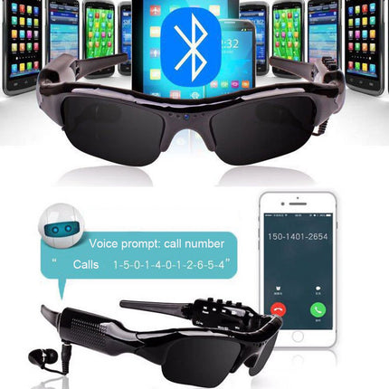 Hereta Bluetooth Sunglasses, 5 m, with Micro SD Card, Expandable up to 32 GB with MP3 + Bluetooth + Camera + Video Functions