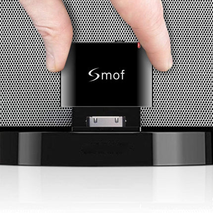 Smof 30-pin Bluetooth-adapter, madala latentsusega pod-telefoni adapter, 30-pin Bluetooth-adapter heli dokkimiseks/muusika dokkimisjaamadeks/stereoks, 30-pin kõlari dokkimisjaam (ei sobi autodele)