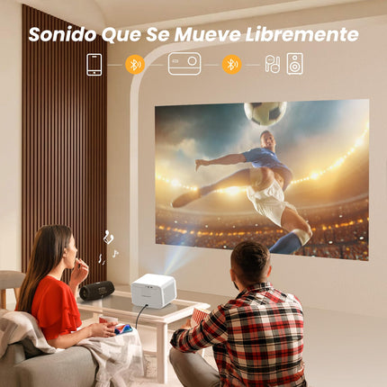 JBL-i projektori heli, 700 ANSI 1080P natiivprojektor, Yaber L2s sujuva autofookusega nutiprojektor, videoprojektor WiFi6 ja Bluetooth 5.1 kodukino projektoriga mobiiltelefonile/sülearvutile, ühildub teleripulgaga