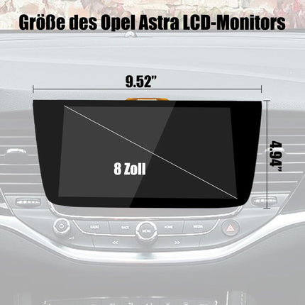 LIAMORFE LQ080Y5DZ10 auto LCD-puuteekraan Opel Astra K-le, Opel Vauxhall Navi 900 IntelliLinkile, 8-tolline ekraan, GPS-raadio, must, pistikprogrammiga monitori ekraan