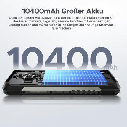 DOOGEE Fire 6 termokaameraga välistingimustes kasutatav mobiiltelefoni ilma lepinguta 10400mAh 256GB+16GB/2TB TF õues kasutatav nutitelefon Android 14 ehitusplatsi telefon 6,56” ekraan 50MP kaamera sõrmejäljelugeja/kolmekordne kaardipesa/GPS/OTG