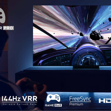 TCL 75C935 75-tolline 189 cm QLED Mini-LED-teler, 4K UHD, Google TV, HDR Extreme, 2500 niti, 144 Hz VRR, 120 Hz liikumise selgus, Dolby Vision ja Atmos, 2.1.2 ONKYO heliriba, hääljuhtimine