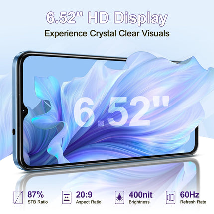OUKITEL C57 Pro lukustamata telefon - 16GB+128GB/1TB nutitelefon ilma lepinguta, 6,52" Android 14 nutitelefon, 4300mAh, kaheksatuumaline, 13MP kaamera, kahe SIM-kaardiga 4G lukustamata telefonid, sõrmejälje-/näotuvastusega/GPS
