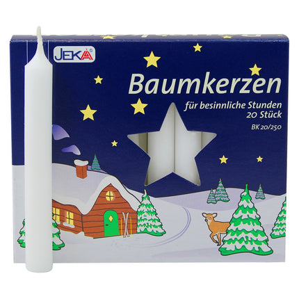 OLShop AG Pakis 2 valget kuuseküünalt, u 13 x 105 mm (2 x 20 tk) Jõuluküünlad, jõulupuuküünlad, püramiidküünlad