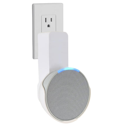 Sintron Speaker Wall Mount for Echo Pop, Space-Saving Mount, No Drilling Required, Integrated Cable Management, for Living Room &amp; Bedroom, Kitchen, Bathroom, Compatible with Google Nest (White)
