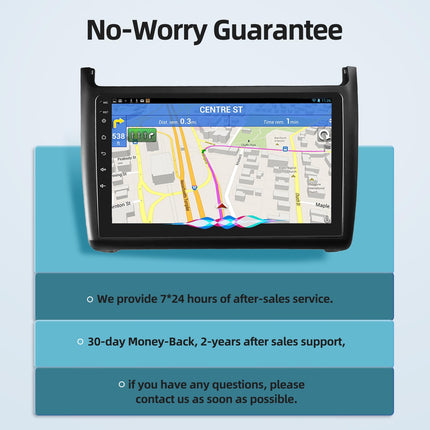 NHOPEEW 2+64G Android autoraadio VW Polo 2008-2020 jaoks koos Carplay ja Android Autoga - 9-tolline puutetundliku ekraaniga autoraadio - WiFi GPS SWC + tahavaatekaamera ja mikrofon
