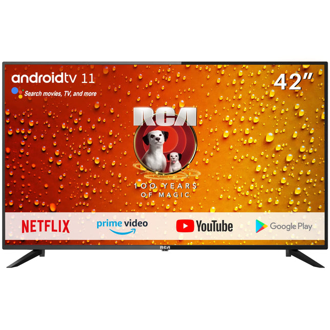 RCA RS42 Android TV 42-tolline (106 cm) nutiteler Google Assistantiga, Chromecast, Netflix, Prime Video, Google Play pood DAZN-i, Disney+ jne jaoks, BT pult, WiFi, kolmekordne tuuner