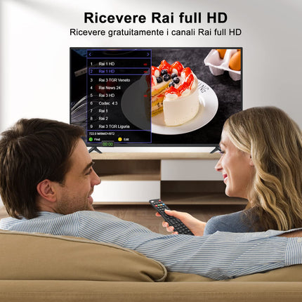 Maapealne digitaalne dekooder 2022 DVB-T2-Dcolor Full HD SCART HDMI TV Stick võtab vastu kõiki tasuta kanaleid, toetab 1080P H265 Main10 PVR USB WiFi multimeediat [sisaldab 2in1 kaugjuhtimispulti]