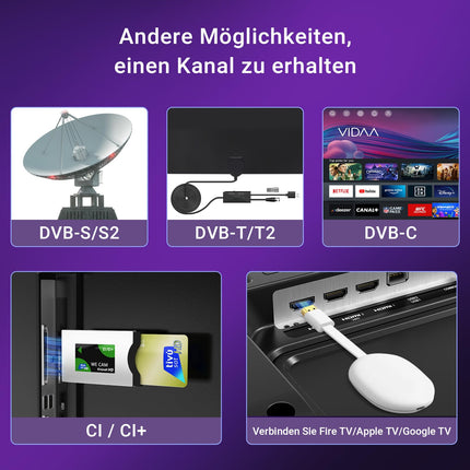 TuTu TUV32HQ1B 32-tolline nutiteler, 80 cm LED HD-teler WiFi-ga, App Store, kolmekordne tuuner (DVB-T/T2, DVB-C, DVB-S/S2), HDMI, USB