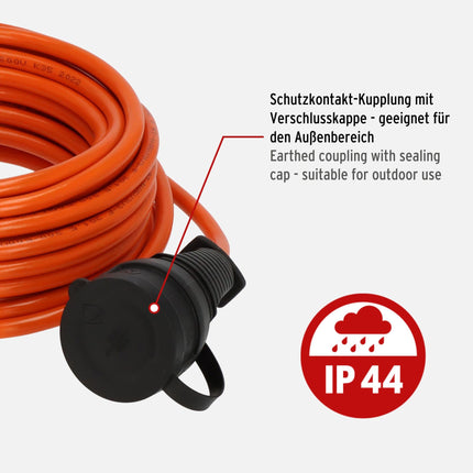 Brennenstuhli kaablirulli VÄÄRTUSKOMPLEKT 50m välistingimustesse Garant V2 (valmistatud Saksamaal, IP44) + Brennenstuhli BREMAXX pikenduskaabel 10m (valmistatud Saksamaal, IP44, kasutatav temperatuuril kuni -35°C, õli- ja UV-kindel)
