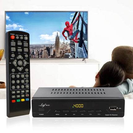 LEYF PA-2211 Cable Receiver DVB-C Digital Cable TV Full HD TV (DVB-C / C2, HDTV, DVB-T/T2, HD, SCART, USB) + HD Cable, Cable TV suitable for all cable providers