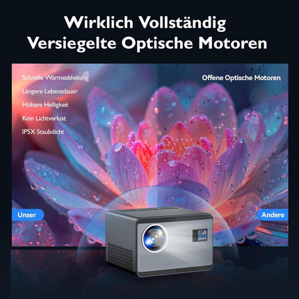 4K projektor Netflixiga, 30000 luumenit, 1000 ANSI projektor, autofookus/trapetsikorrektsioon, päevavalgusprojektor, õues kasutamiseks, WiFi6, Bluetooth, 1080P Full HD projektor, kodukino, LED-projektor Androidile, YouTube/Prime Video