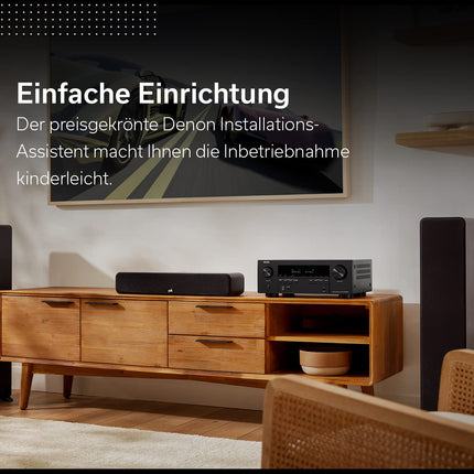 Denon AVR-S970H 7.2-channel AV receiver + Denon Home 150 multi-room speaker (black), HEOS Built-in, Wi-Fi, Bluetooth, AirPlay 2, Alexa voice control
