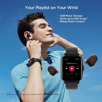Amazfit GTS 2 Smartwatch, Smart Watch with Call, Bluetooth, 90 Sports Modes, Blood Oxygen Saturation and Heart Rate Monitor, 3GB Music Storage for Men Women