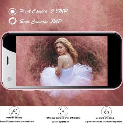 Hipipooo Mini 3G lukustamata telefon 2,5-tolline Android 6.0 nutitelefon 1 GB RAM 8 GB ROM Dual SIM 1580mAh 0,3 MP + 5 MP kaameraga lastetelefon