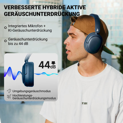 Edifier V80 juhtmevabad kõrvaklapid -44dB ANC-ga, kõrglahutusega heli juhtmega, 45-tunnine aku, mitmepunktiline ühenduvus, tehisintellektiga selged kõned, kiire laadimine, ekvalaiser rakenduses, juhtmevabad kõrvaklapid Bluetooth 5.4 - pruun