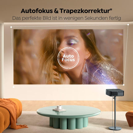 4K Projector with Android TV 11.0, Sound by JBL, Dolby Audio, NFC, Autofocus, Auto Keystone Correction, WiFi6, Bluetooth, YABER K2s 1000 ANSI 1080P Full HD Projector Home Theater Outdoor 300" Display Video Projector